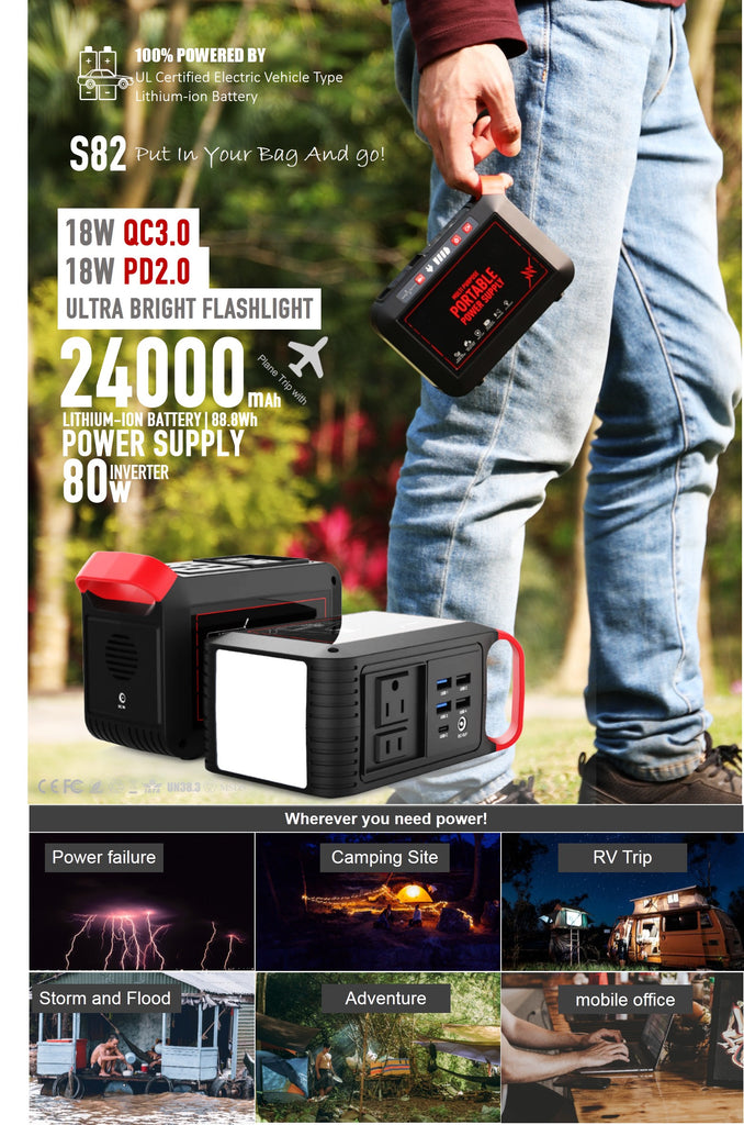 Laptop and Label Printer Powerbank | 120W 220V AC with DC Output